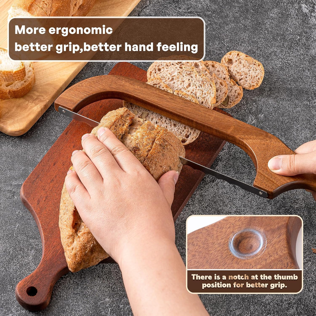 Pranski Bread Knife for Homemade Bread 14.5'' Sourdough Bread Knife, Premium Slicer for Homemade Bread, Baguettes and More Cuts Thin, Ergonomic Handler Premium Sharpness Blade