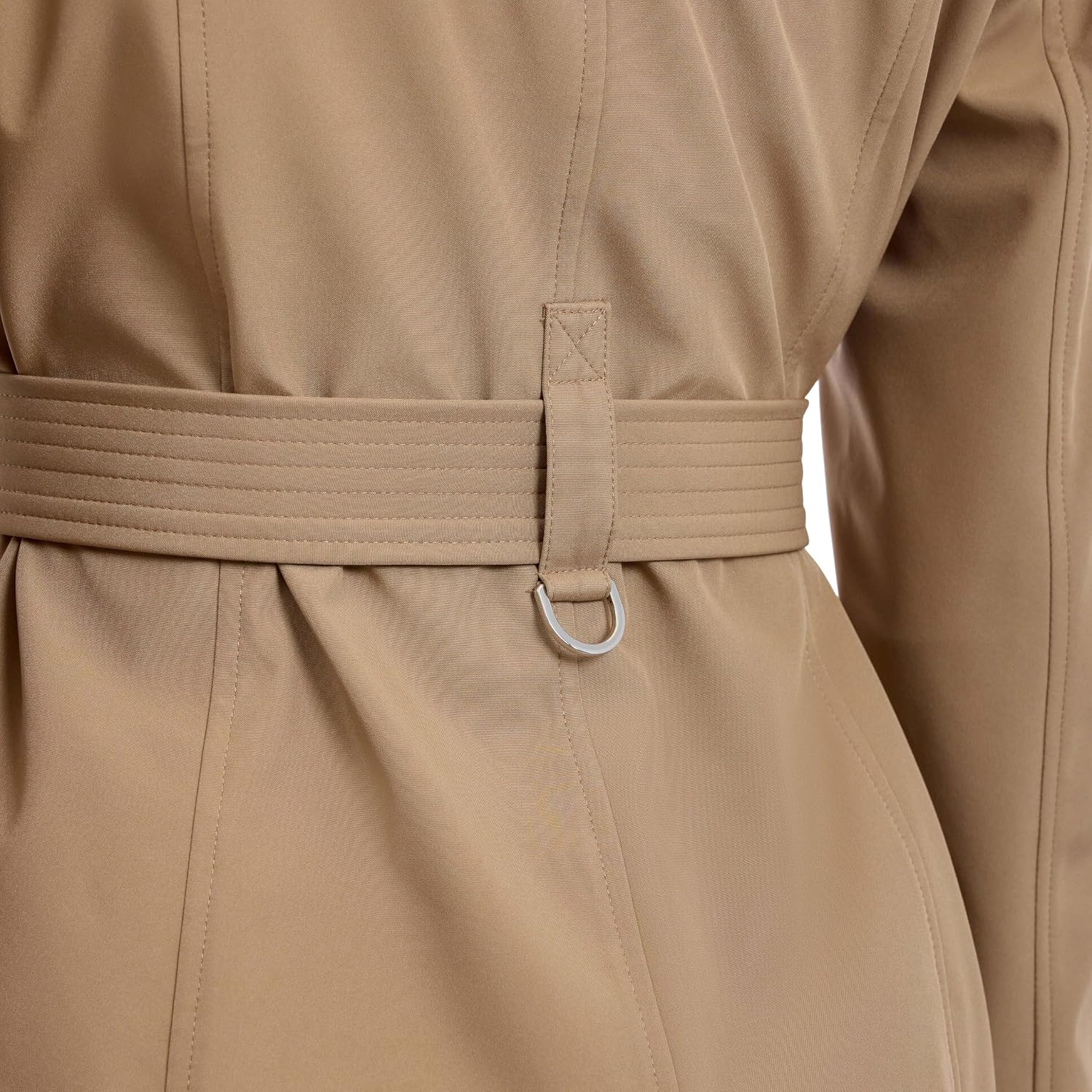 Calvin Klein Women'S Trench Coat, Double Breasted With Detachable Hood And Belt