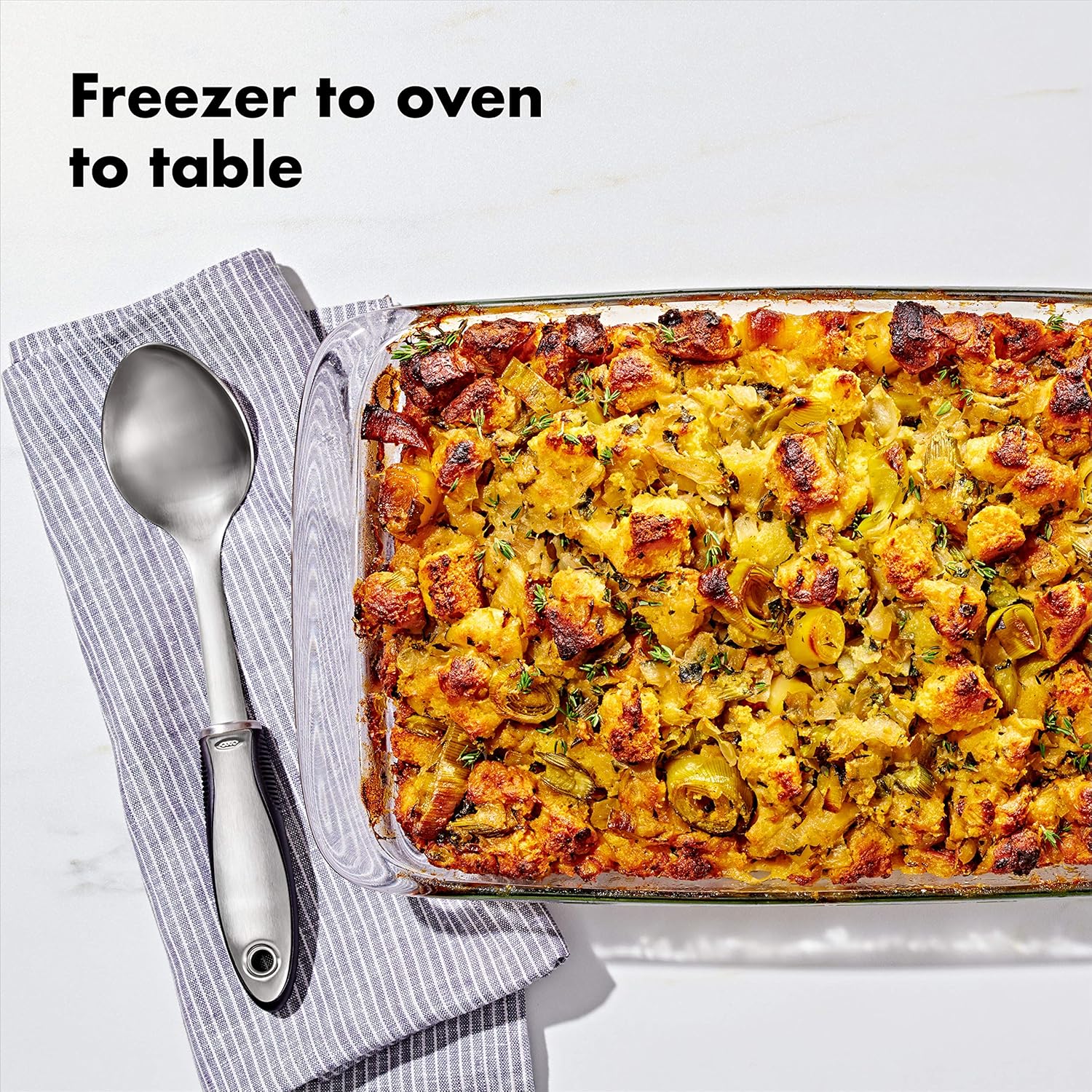 OXO Good Grips Freezer-to-Oven Safe 3 Qt Glass Baking Dish with Lid, 9 x 13