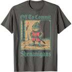 Off to Commit Shenanigans Frog | Funny T-Shirt