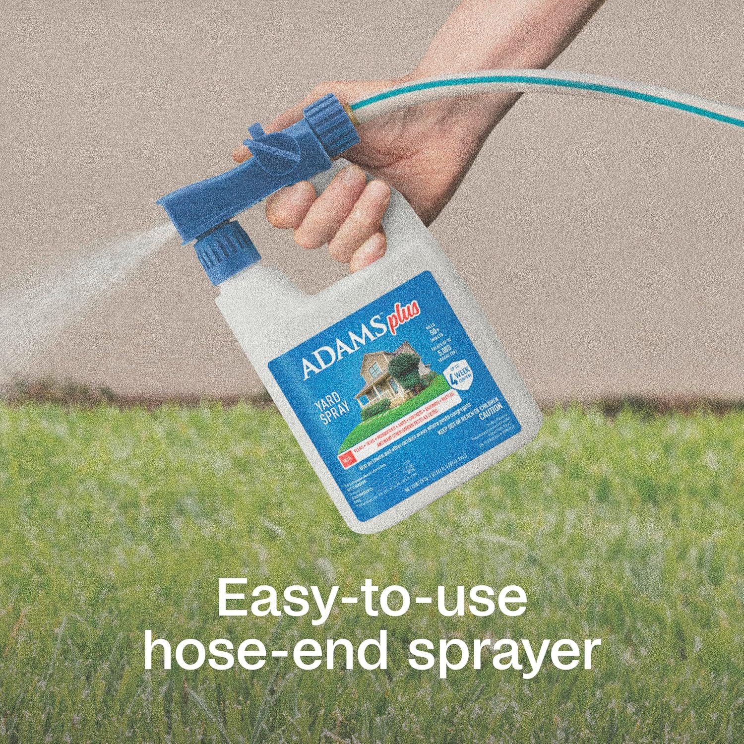 Adams Plus Flea And Tick Spray For Yard, Kills Fleas, Ticks, Mosquitoes, Ants And Many Other Listed Nuisance Pests, Treats Up To 5,000 Square Feet, Easy-To-Use Hose-End Spray, 32 Fluid Ounces