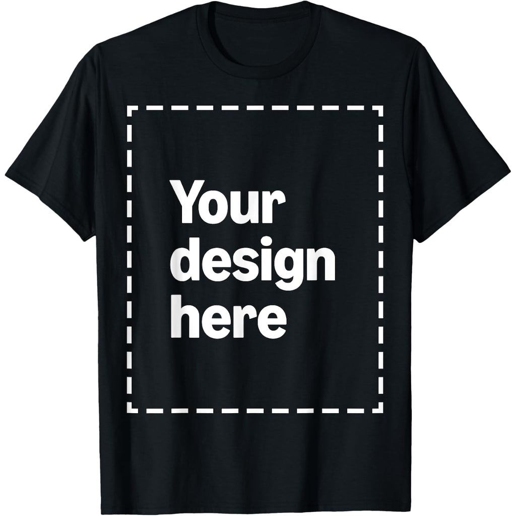 Custom T-Shirt with Your Image for Men, Women and Kids by Modify by Amazon Merch on Demand Black