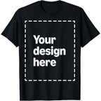 Custom T-Shirt with Your Image for Men, Women and Kids by Modify by Amazon Merch on Demand Black