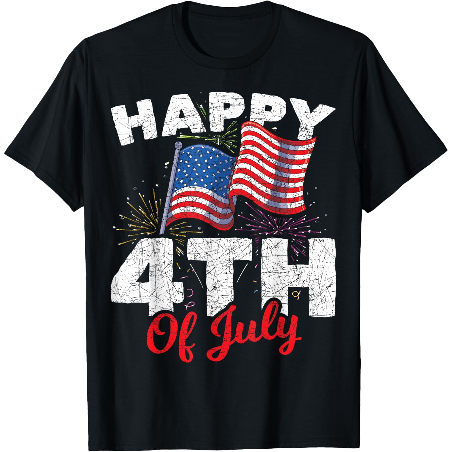 Happy 4th of July Patriotic American US Flag 4th of July T-Shirt